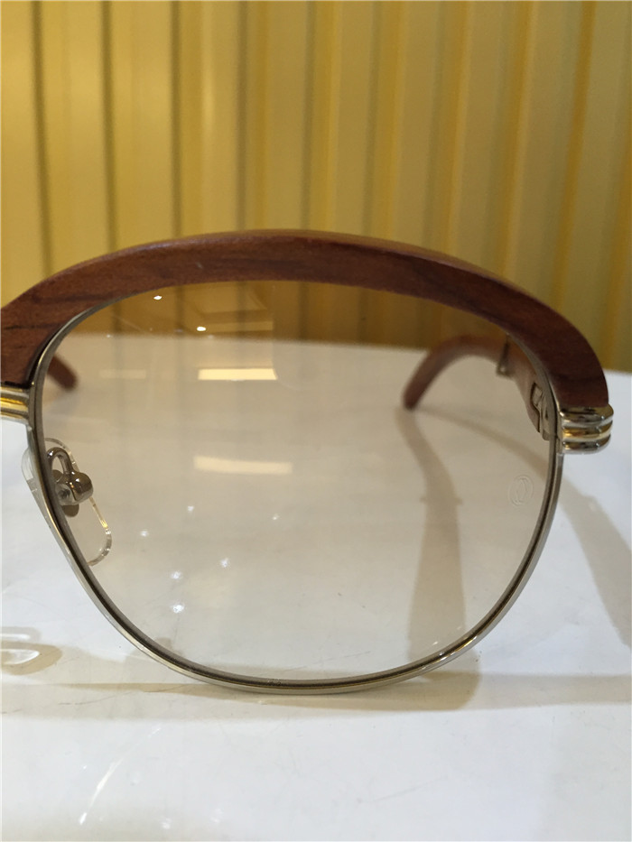 Cartier 1116679 Sunglasses In Silver Brown Gradient - DopestKickz