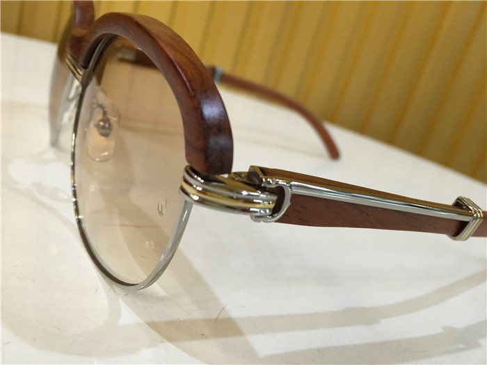 Cartier 1116679 Sunglasses In Silver Brown Gradient - DopestKickz