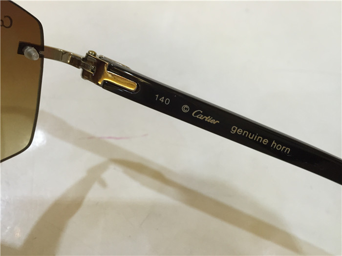 Cartier 4189705 White Mix Black Buffalo Sunglasses In Silver - DopestKickz