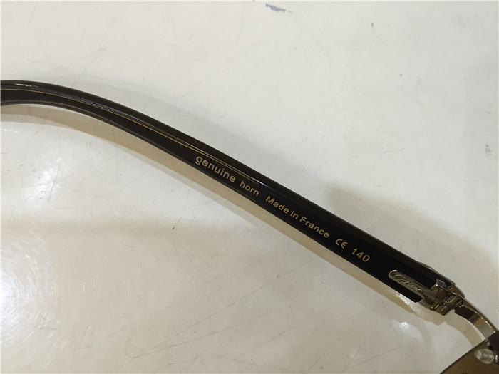 Cartier 3524012 Black Cattle Horn Eyeglasses In Silver - DopestKickz