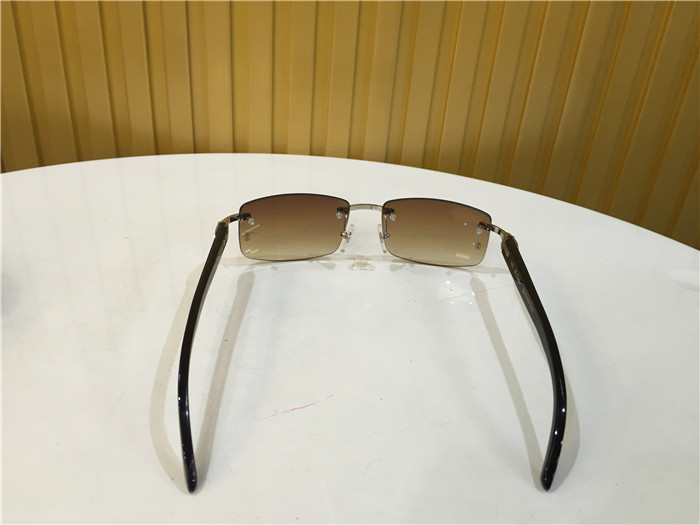 Cartier 3524012 Black Cattle Horn Eyeglasses In Silver - DopestKickz