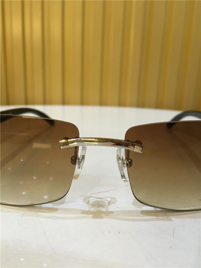 Cartier 3524012 Black Cattle Horn Eyeglasses In Silver - DopestKickz