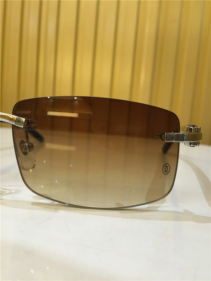 Cartier 3524012 Black Cattle Horn Eyeglasses In Silver - DopestKickz