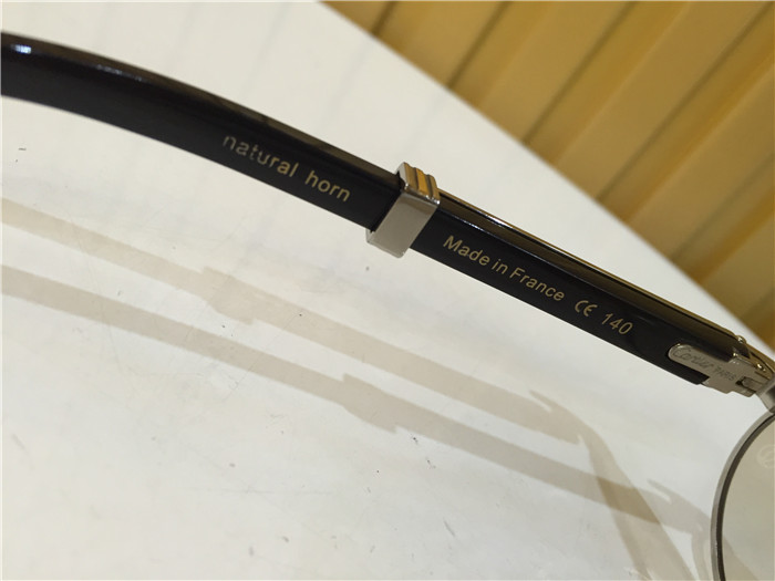 Cartier 7550178 55-22 Black Curve Cattle Horn Sunglasses In Silver Brown - DopestKickz