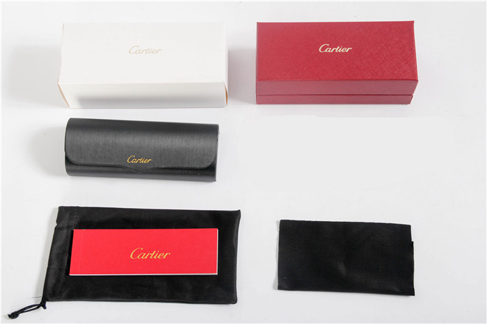 Cartier 3524012 Diamond White Buffalo Sunglasses In Silver With Grey Gradient Round Lens - DopestKickz