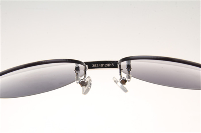 Cartier 3524012 Diamond White Buffalo Sunglasses In Silver With Grey Gradient Round Lens - DopestKickz