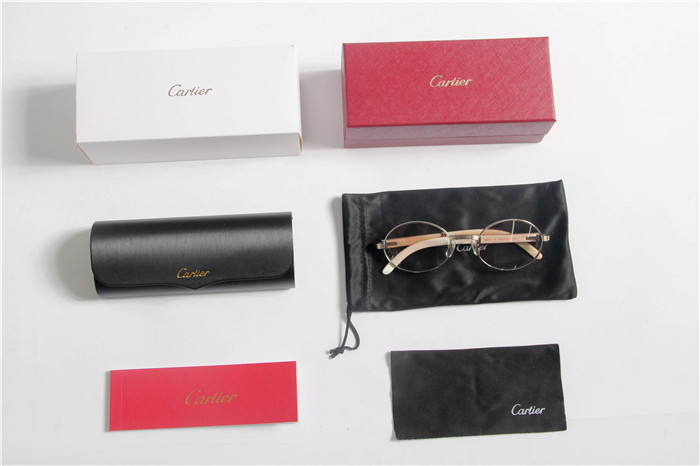 Cartier 7550178 57-22 White Curve Cattle  Horn  Sunglasses In  Gold Brown - DopestKickz