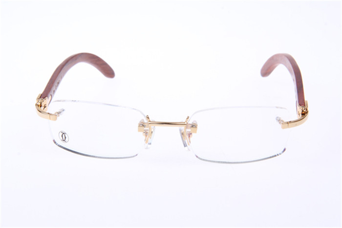 Cartier 3524013 Wood Eyeglasses In Gold - DopestKickz