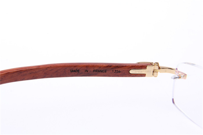 Cartier 3524013 Wood Eyeglasses In Gold - DopestKickz