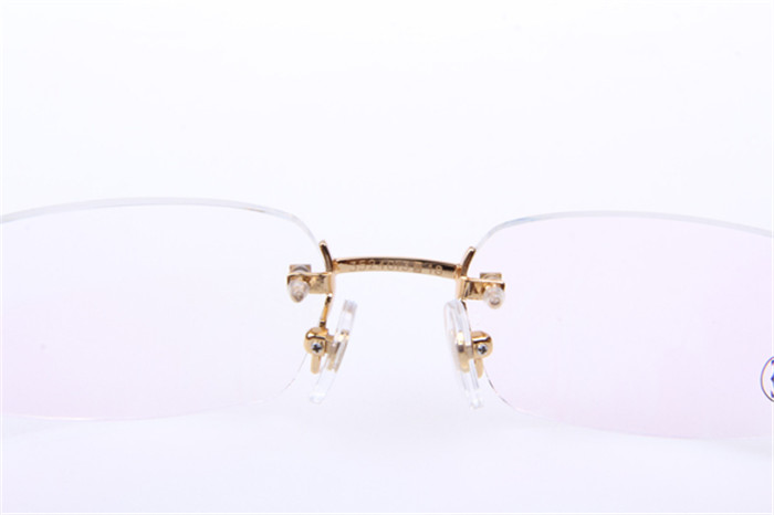 Cartier 3524013 Wood Eyeglasses In Gold - DopestKickz