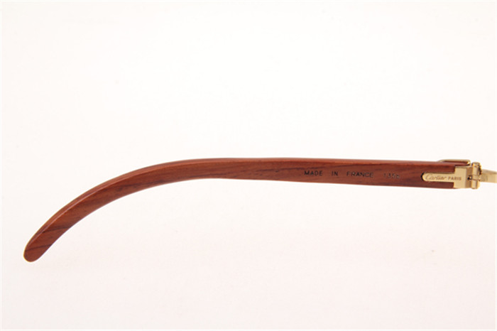 Cartier 3524012 Diamond Wood Sunglasses In Gold With Brown Gradient Lens - DopestKickz