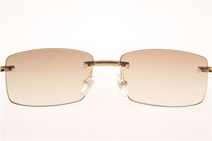 Cartier 3524012 Diamond Wood Sunglasses In Gold With Brown Gradient Lens - DopestKickz