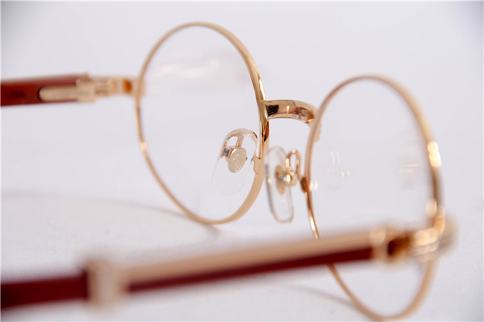 Cartier 7550178 55-22 Sandal Wood Eyeglasses In Gold - DopestKickz