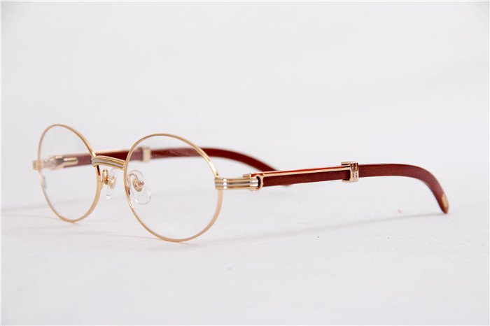 Cartier 7550178 55-22 Sandal Wood Eyeglasses In Gold - DopestKickz
