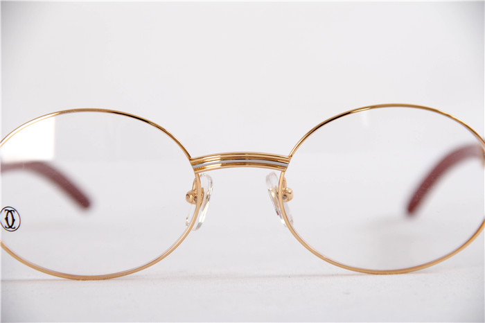 Cartier 7550178 55-22 Sandal Wood Eyeglasses In Gold - DopestKickz