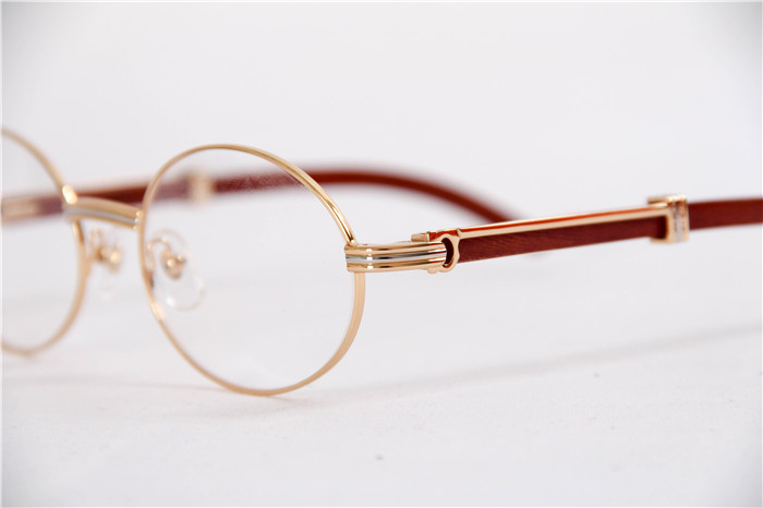 Cartier 7550178 55-22 Sandal Wood Eyeglasses In Gold - DopestKickz