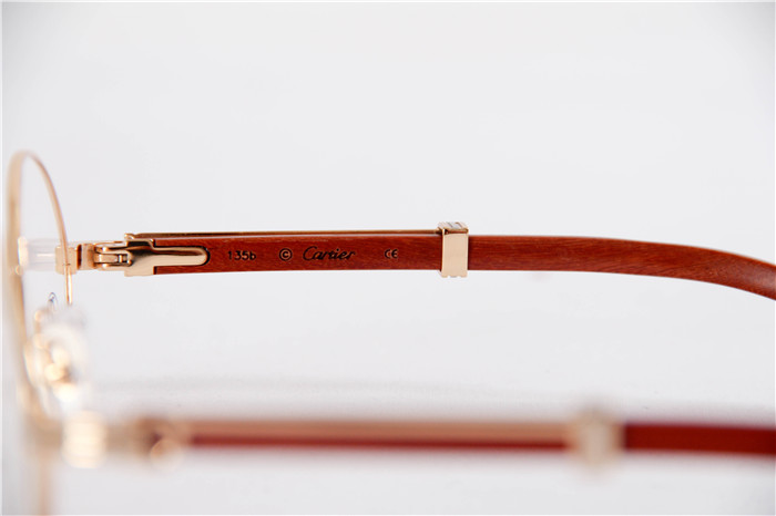 Cartier 7550178 55-22 Sandal Wood Eyeglasses In Gold - DopestKickz