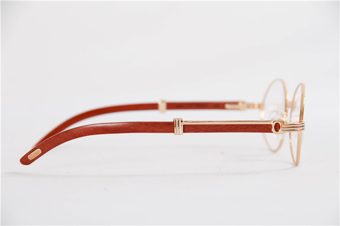Cartier 7550178 55-22 Sandal Wood Eyeglasses In Gold - DopestKickz