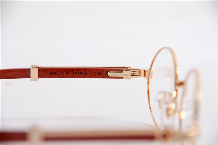 Cartier 7550178 55-22 Sandal Wood Eyeglasses In Gold - DopestKickz
