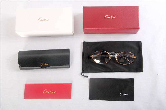 Cartier 7550178 55-22 Diamond Silver Curve Stainless Steel Sunglasses In Gold Brown - DopestKickz