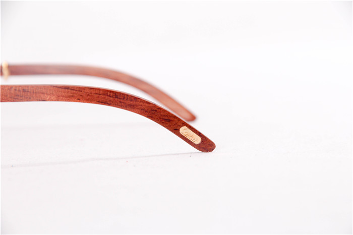 Cartier  51551348 Wood Eyeglasses In Gold - DopestKickz