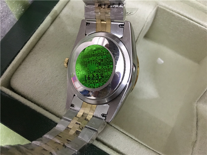 Rolex High Quality Datejust Stainless Steel and Jubille Bracelet Champagne Diamond Dial Full Diamond Bezel Watch - DopestKickz