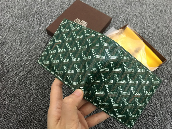 Goyard Short 6 Card Slots Billfold Wallet Green - DopestKickz