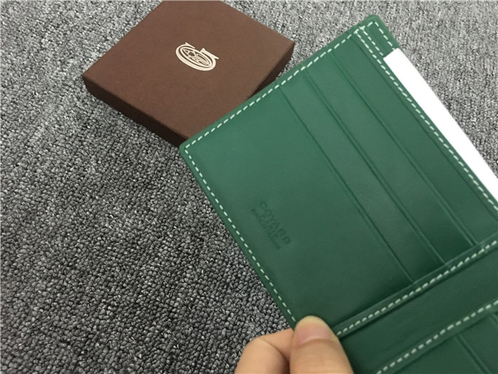 Goyard Short 6 Card Slots Billfold Wallet Green - DopestKickz