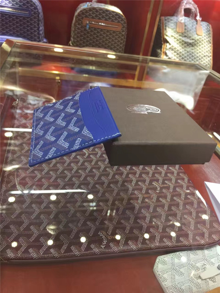 Goyard Card Holder Blue - DopestKickz