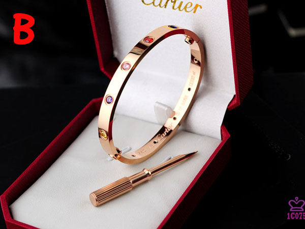 Cartier Love Bracelet Rose Gold With Colorful Stones - DopestKickz