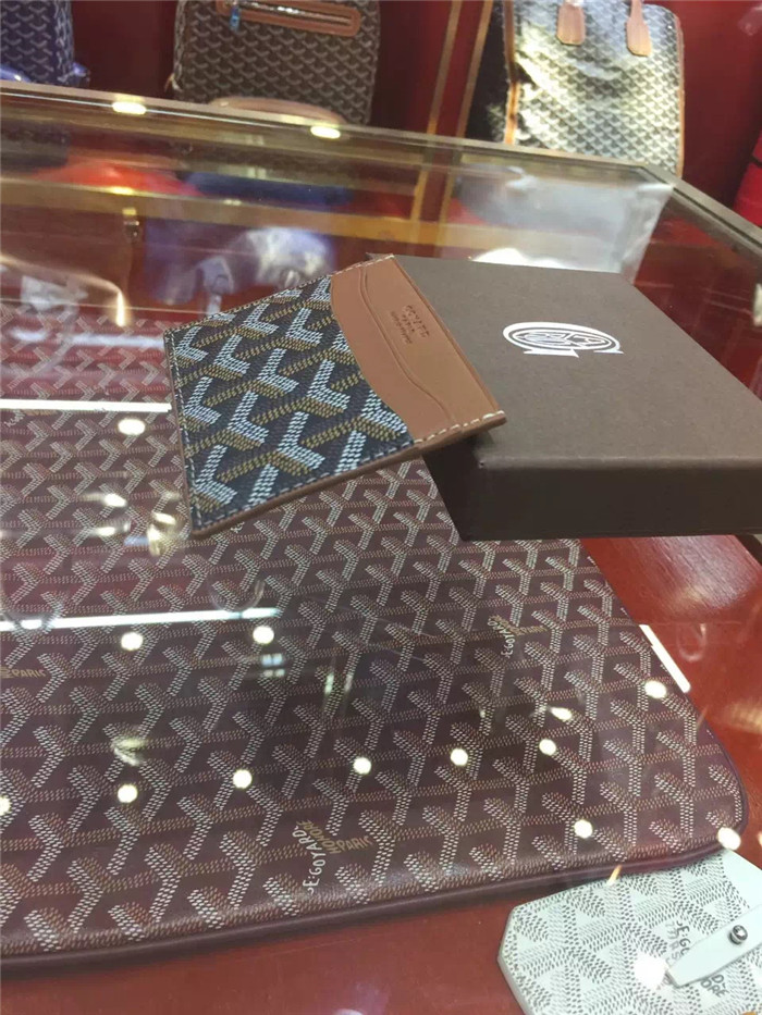Goyard Card Holder Brown - DopestKickz