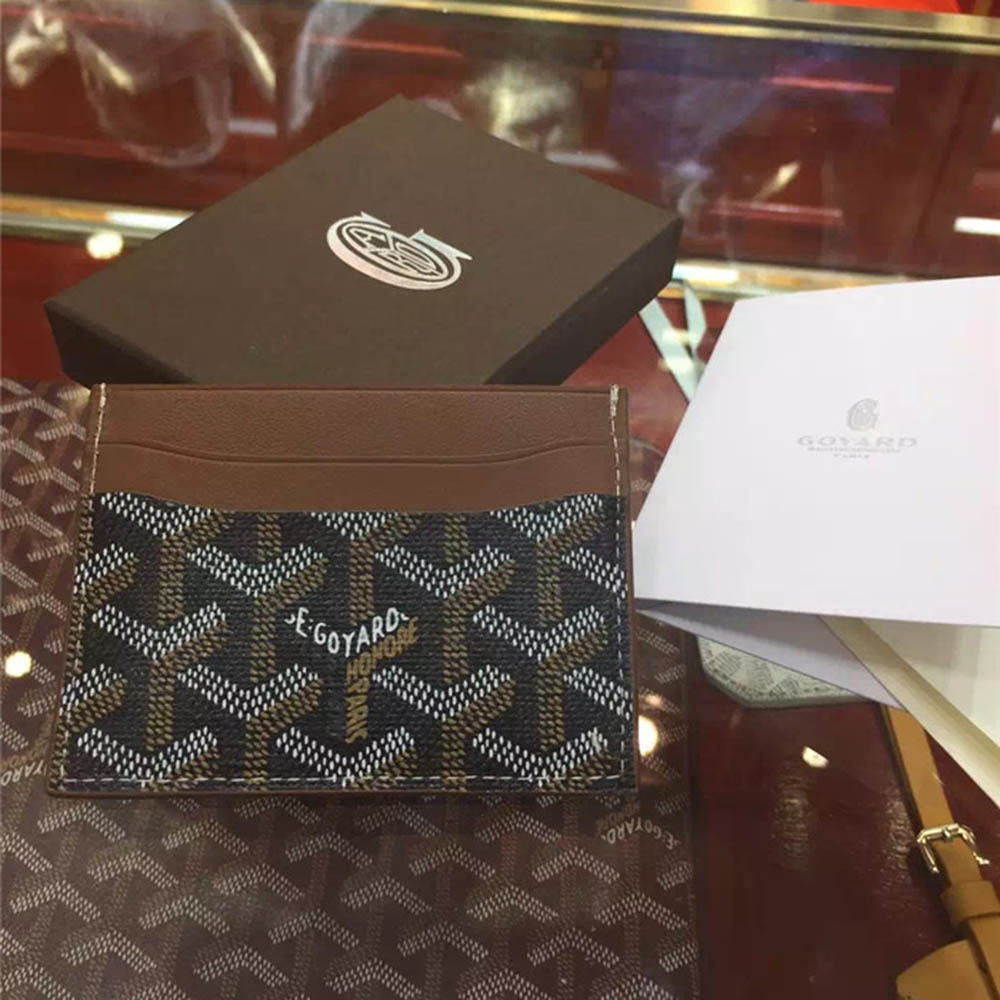 Goyard Card Holder Brown - DopestKickz