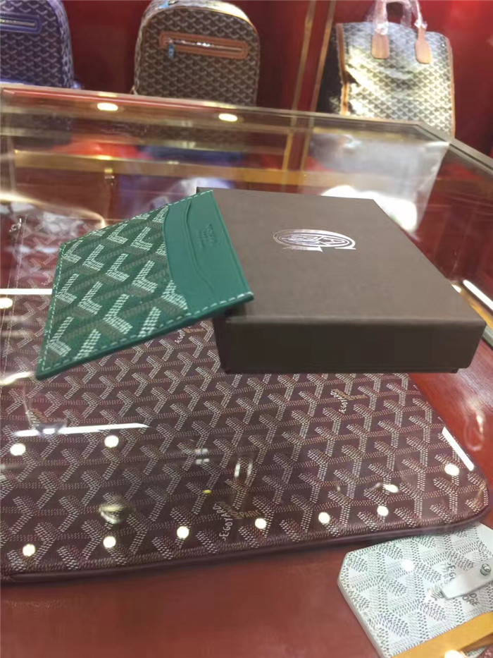 Goyard Card Holder Green - DopestKickz