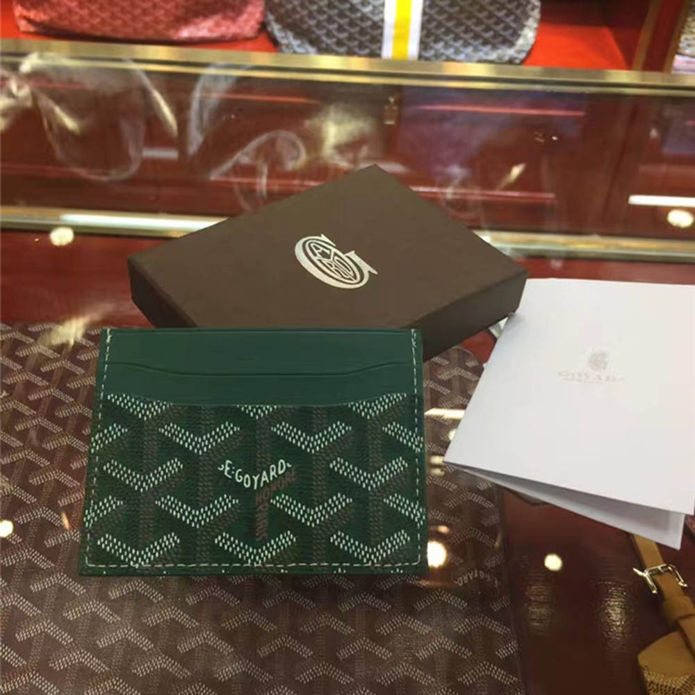 Goyard Card Holder Green - DopestKickz