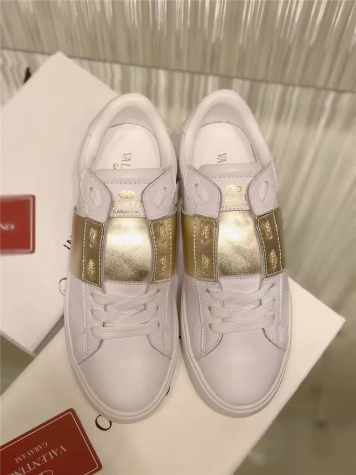 Valenti Open Low Top Golden Block Sneakers - DopestKickz