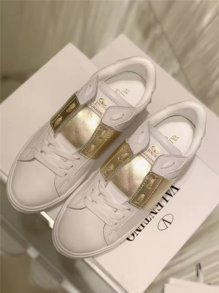 Valenti Open Low Top Golden Block Sneakers - DopestKickz