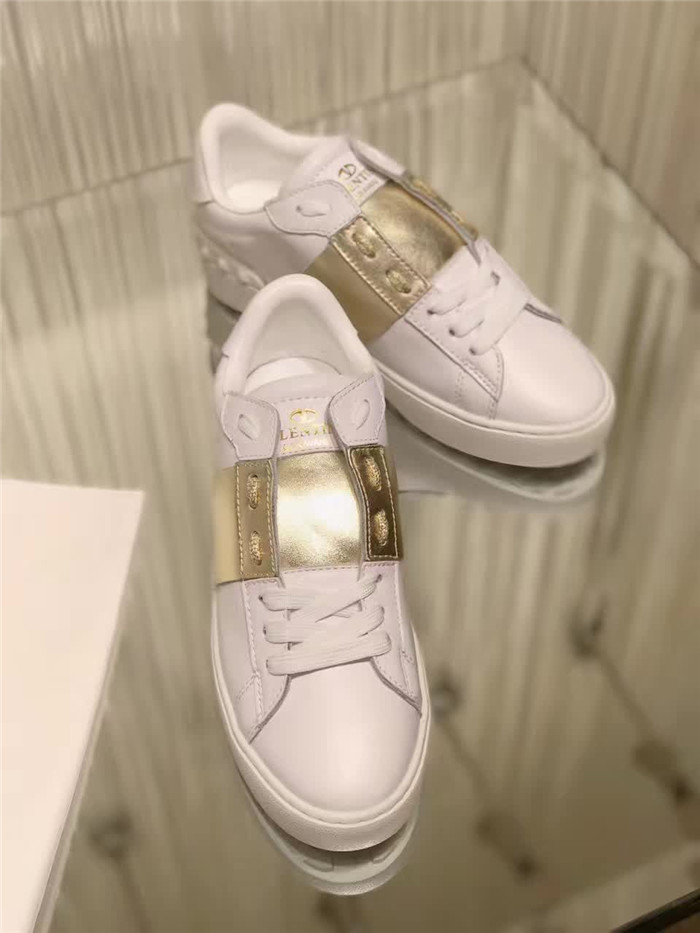 Valenti Open Low Top Golden Block Sneakers - DopestKickz