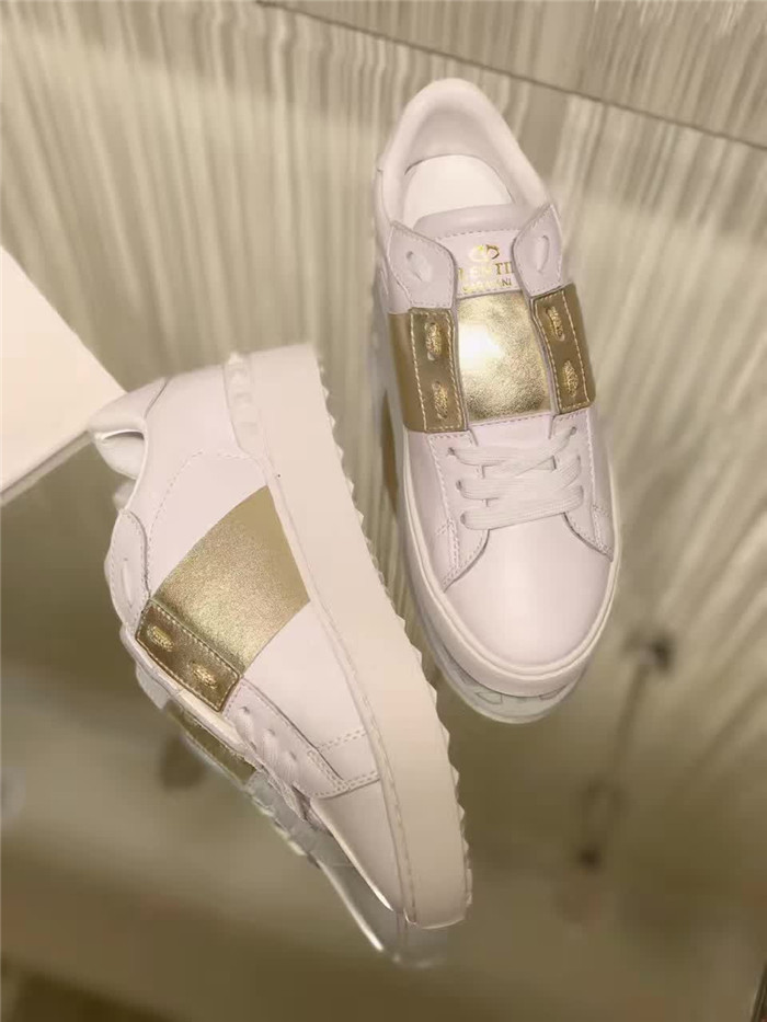 Valenti Open Low Top Golden Block Sneakers - DopestKickz