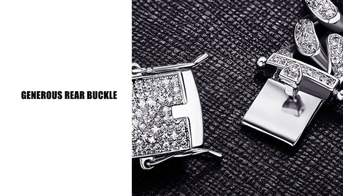 Miami Cuban Chain Diamond Cuban Link Bracelet in White Gold - DopestKickz