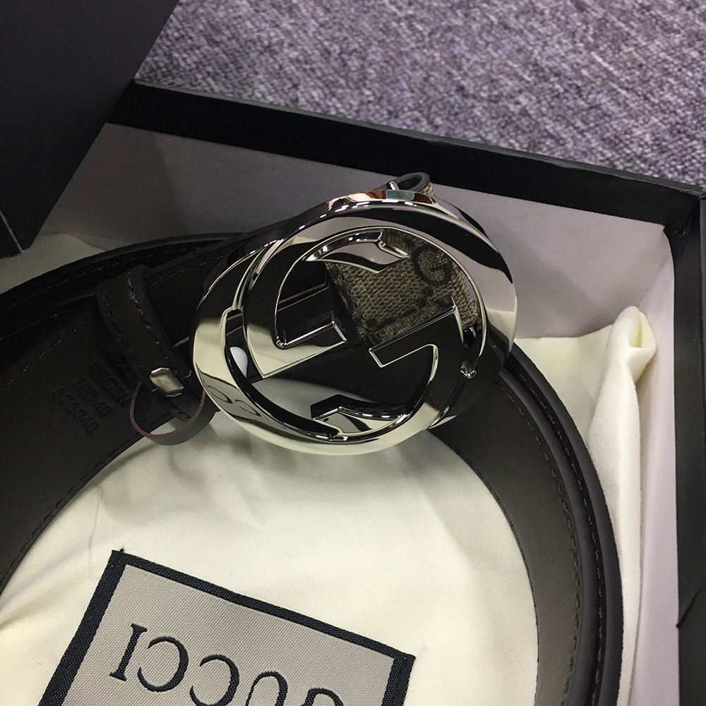 Gucci Belt With Interlocking Sliver  G Buckle - DopestKickz