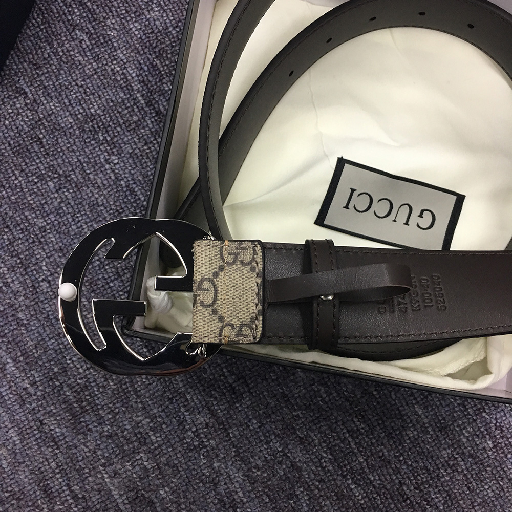 Gucci Belt With Interlocking Sliver  G Buckle - DopestKickz