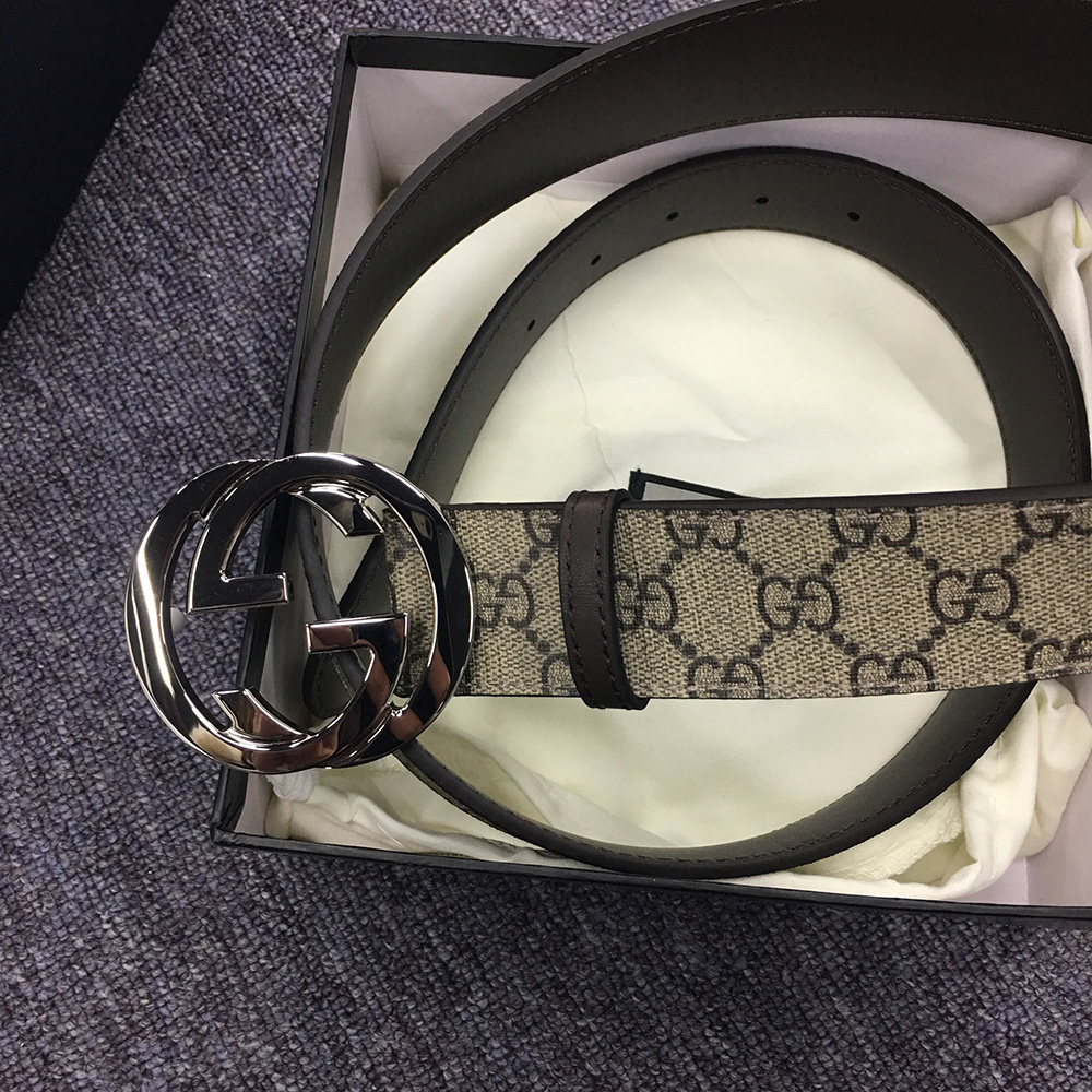 Gucci Belt With Interlocking Sliver  G Buckle - DopestKickz