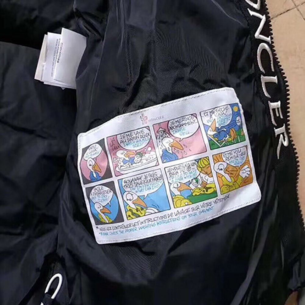 Moncler Jacket With Moncler Embroidered Ribbon Trim(Black) - DopestKickz