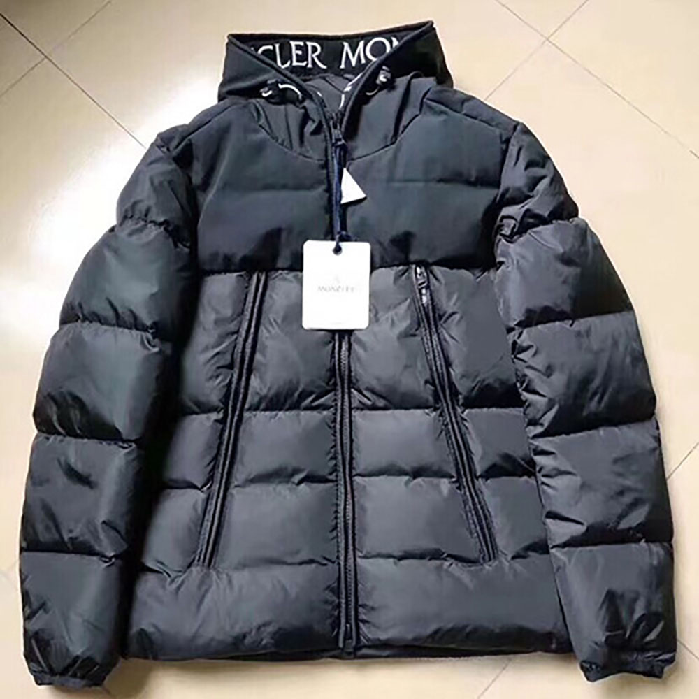 Moncler Jacket With Moncler Embroidered Ribbon Trim(Black) - DopestKickz
