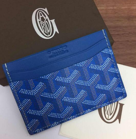 Goyard Card Holder Blue - DopestKickz