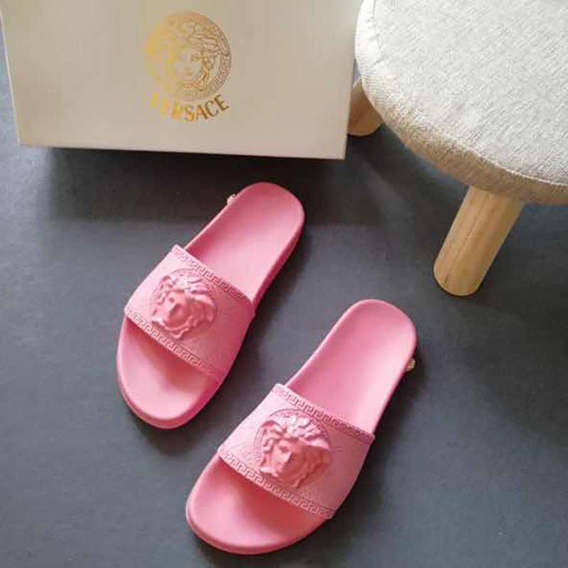 Versace Slides Pink - DopestKickz