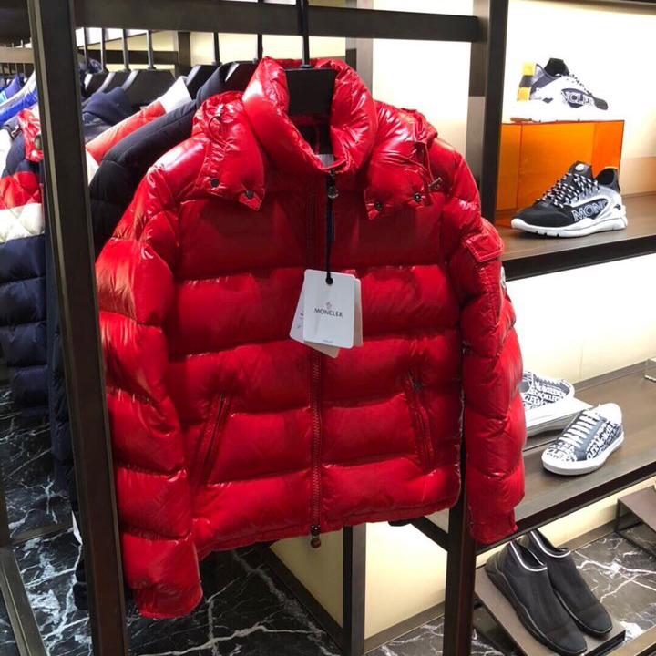 Moncler Red Down Jacket - DopestKickz