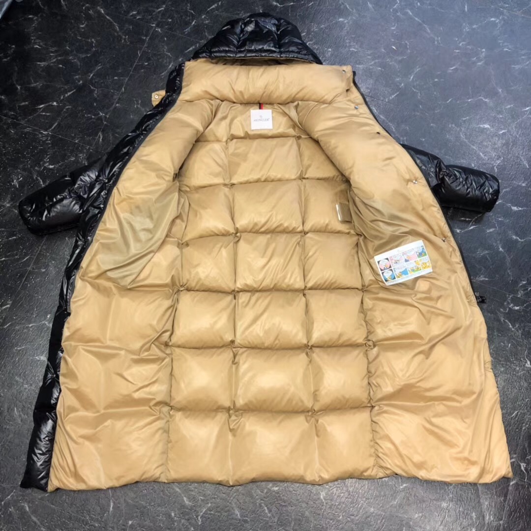 Moncler Black Long Down Jacket - DopestKickz