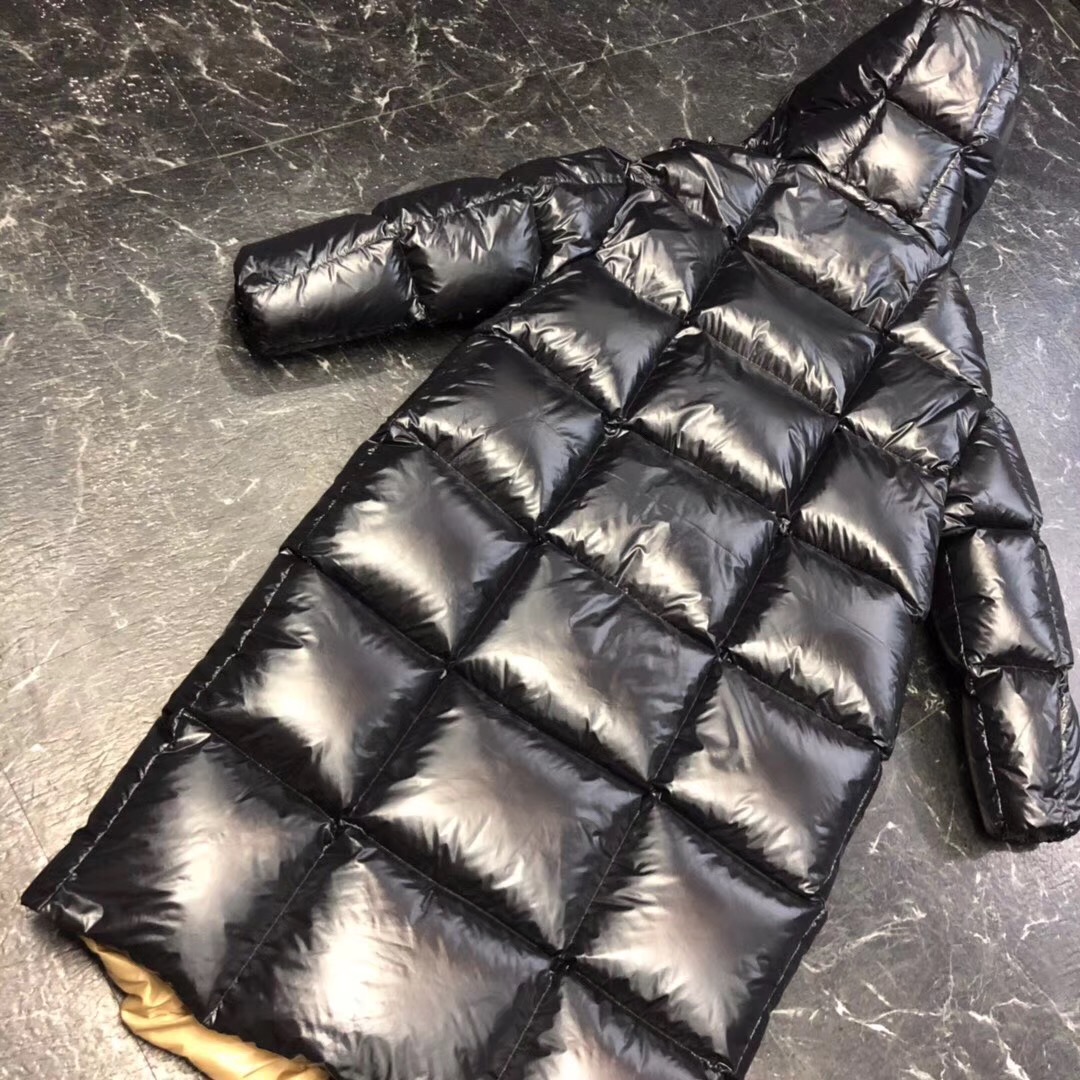 Moncler Black Long Down Jacket - DopestKickz