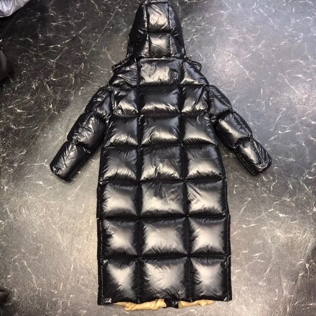 Moncler Black Long Down Jacket - DopestKickz